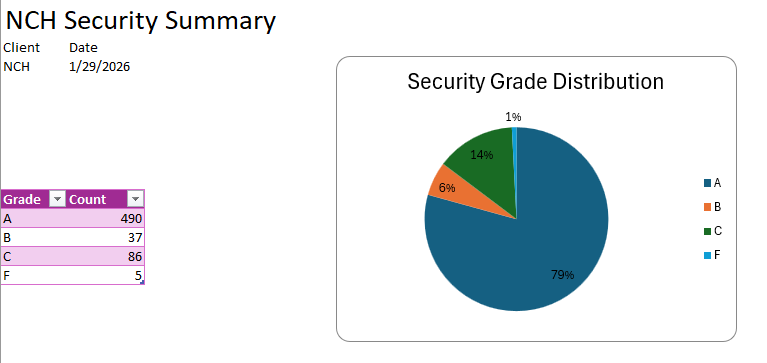 Executive Dashboard Pie Chart